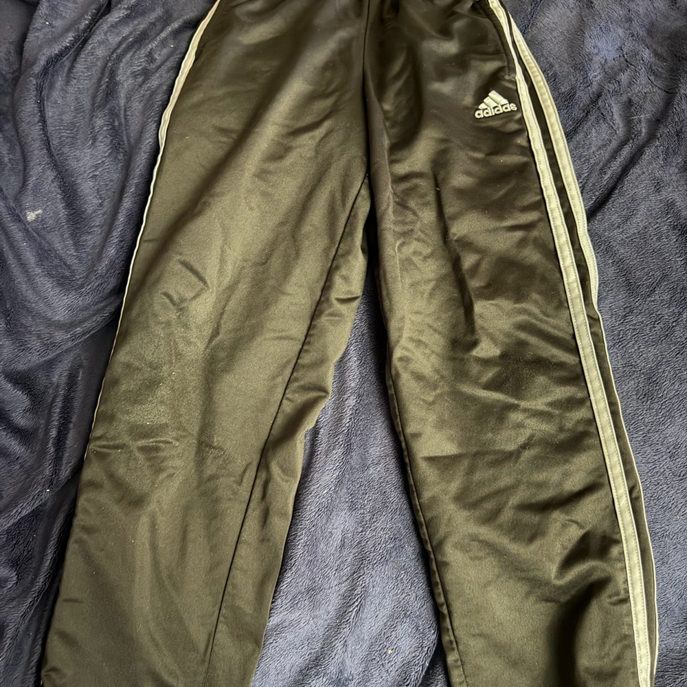 Adidas Kids black Joggers, size 7